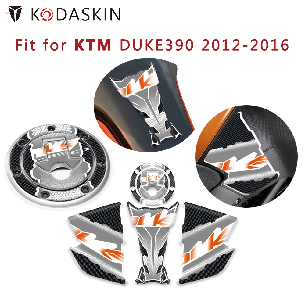 

KODASKIN Motorcycle Fuel Tank Cap Sticker Protective Side Sticker KTM Modified Fuel Tank Sticker for KTM DUKE390 12-16