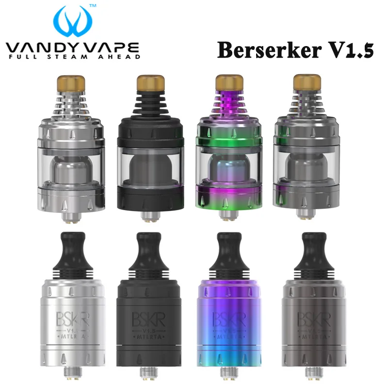 

Original Vandy Vape Berserker V1.5 MTL RTA Tank Vandyvape Atomizer 2.5ML 24mm Slot Airflow Fit E Cigarette Box MOD Vape