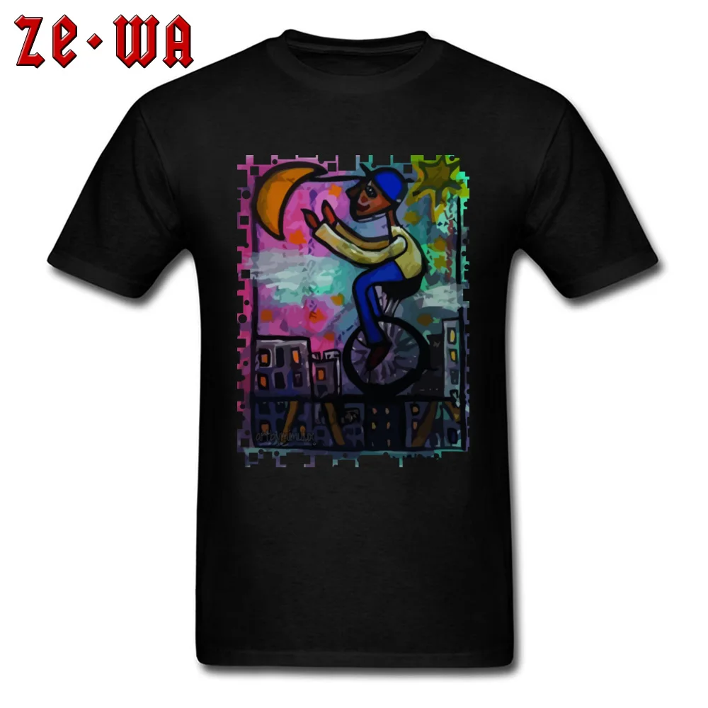Birthday Short Sleeve Tops & Tees Fall Round Neck 100% Cotton Mens T Shirt Crazy Birthday Tee-Shirt Latest Wholesale Im Reaching For The Stars Moon   Nothing Is Impossible black