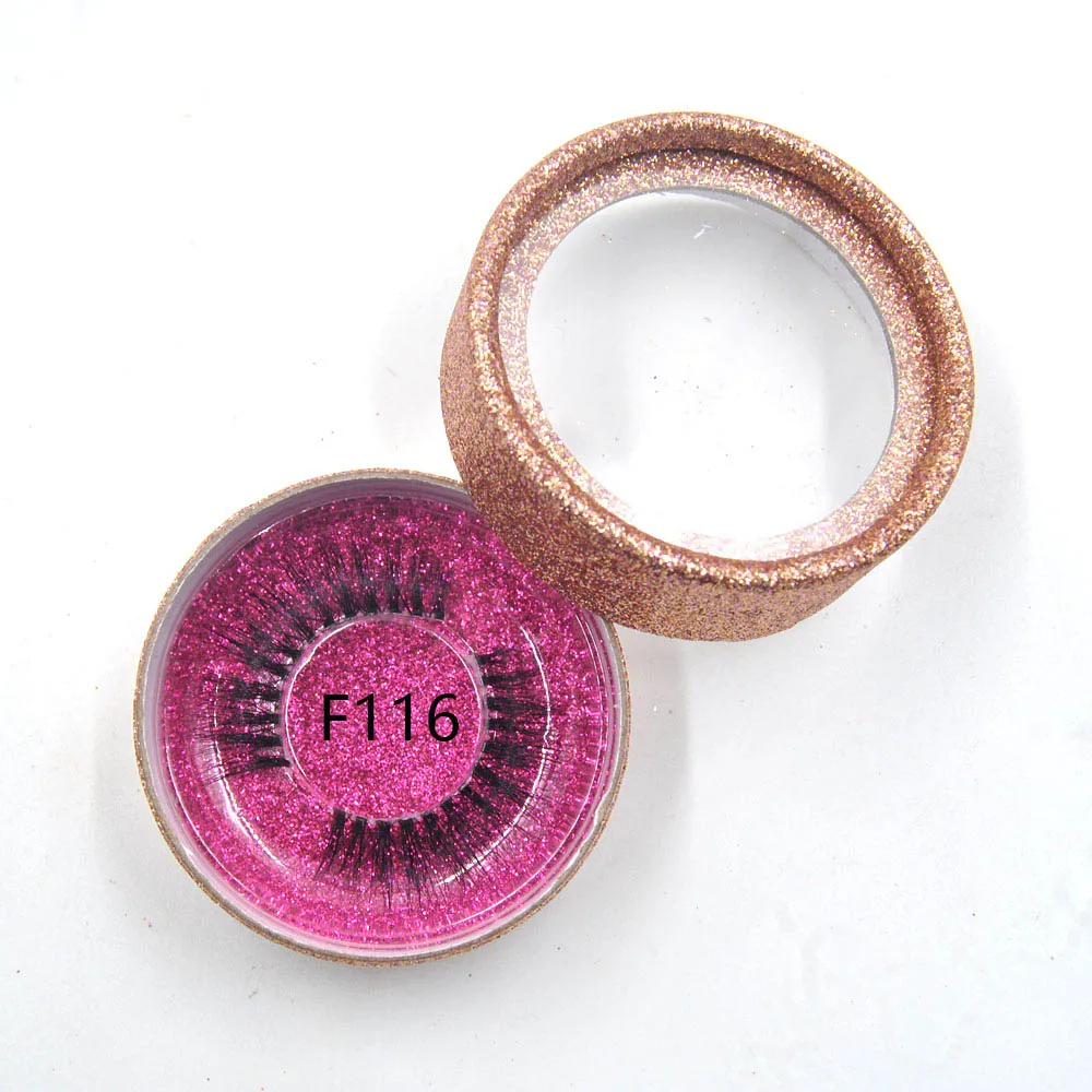 10 стилей норки ресницы 3D ресницы природных длинными невидимые тонкие группа Стадия ресницы curl мягкие расширения круг розовая коробка F41 - Цвет: ROSE RED F116