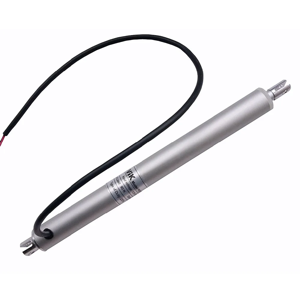 12V DC Micro Mini Electric Linear Actuator 6 inch/150mm Stroke 200N Max Load In-line Round Tube 20mm Diameter | Обустройство дома