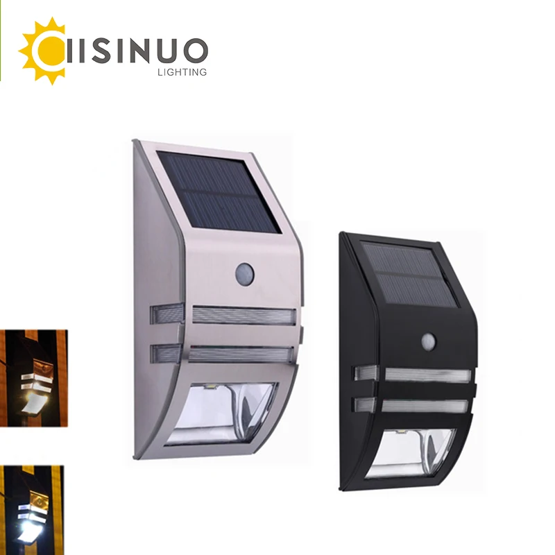 Pir防水2 ledsソーラーmotionセンサーランプガーデン庭屋外自動荷電壁ランプ経路バルコニーベランダフェンスライトfence