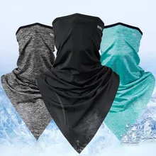 Rockbros треугольные спортивные шарфы ледяная ткань походные шарфы дышащие рыболовные банданы для велоспорта маска для лица Кемпинг губящая повязка на голову