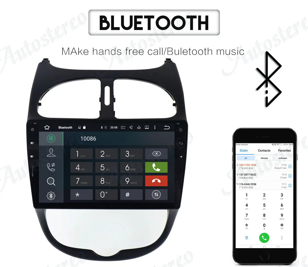 Cheap DSP Android9 PX5/PX6 Car Multimedia player For Peugeot 206 2000-2016 Car stereo auto headunit GPS navigation radio tape recorder 17