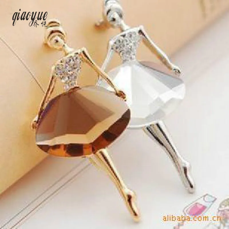 Korean fashion jewelry ballet girl fashion temperament crystal brooch wholesale Broches Jewelry Fashion Brooches For Women