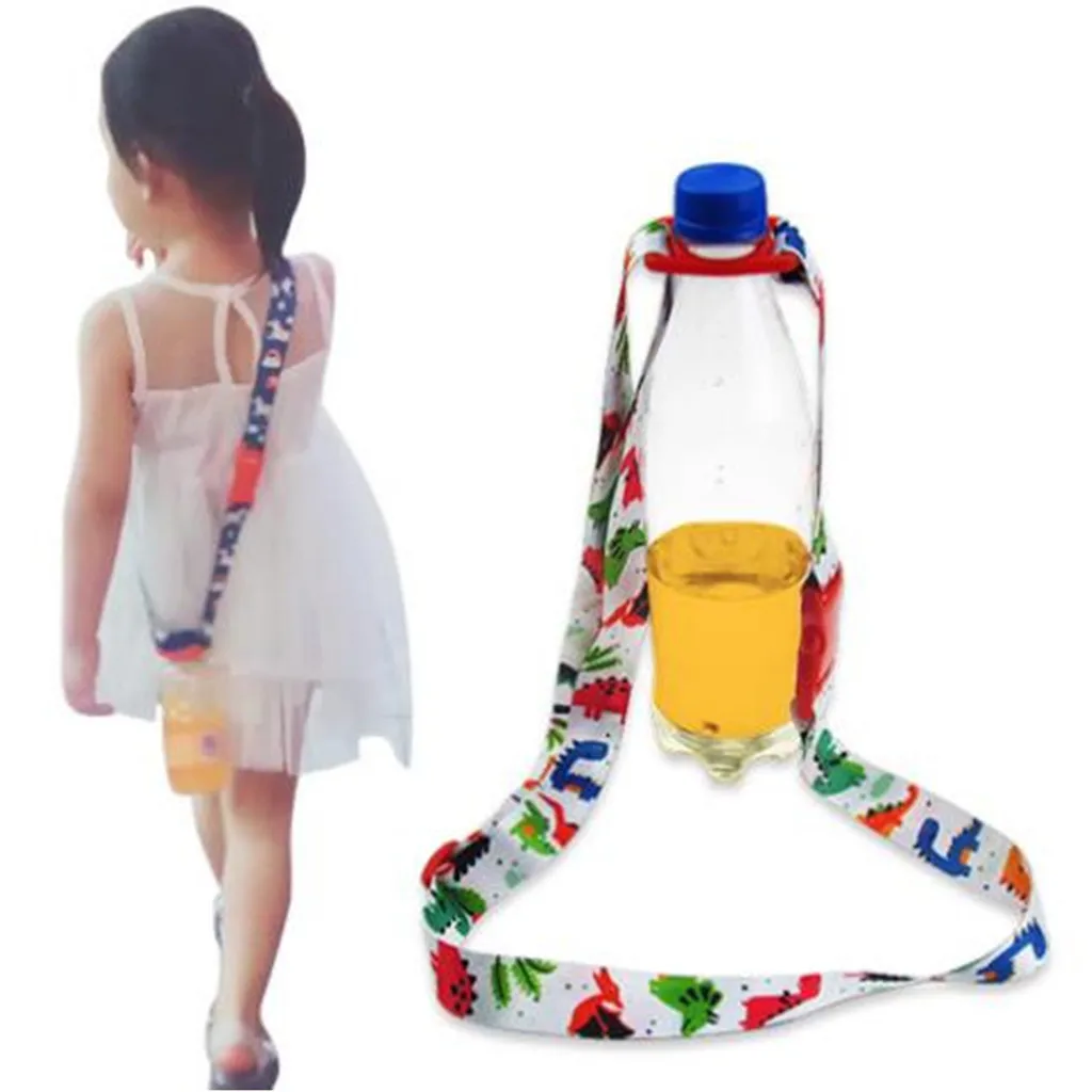 

Cute Portable Kids Buckle Lanyard Water Bottle Strap Cup Accessories for School Outdoor Kettle Shoulder Suspender Bottle Keeper