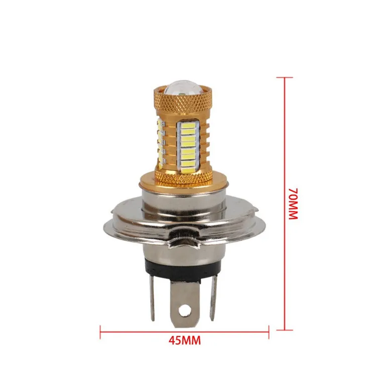 H4 светодиодный головной фонарь для мотоцикла 6V ~ 80V 6W 800LM 12V 24V 6500K белый комплект