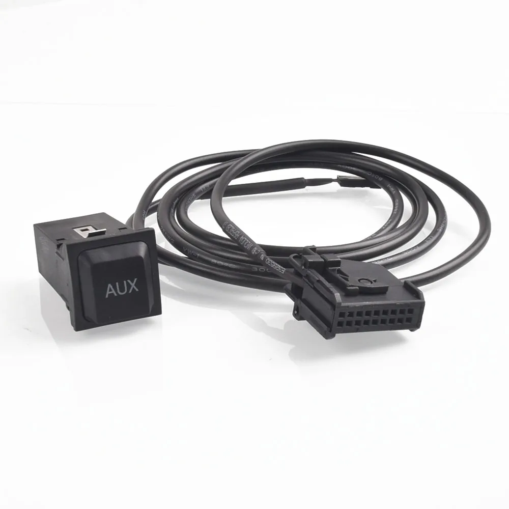 Auto Car Aux in RNS2 MFD2 AUX Button Audio Adapter Socket Kit 18Pin