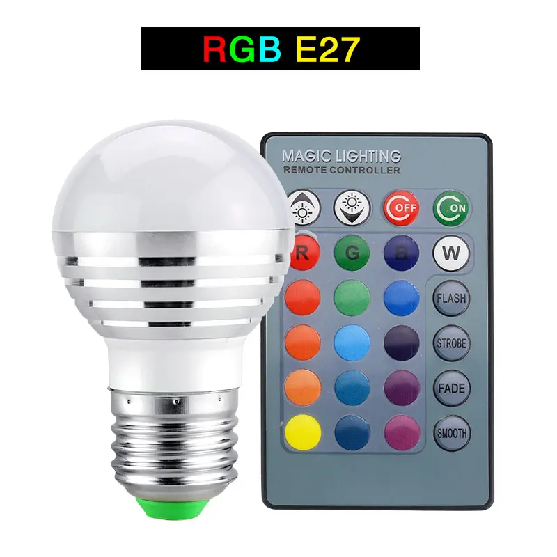 RGB Рождество Декор атмосфера светодиодный s сценический ночник E27 E14 5 Вт 110 В 220 В Светодиодный лампа RGBW прожектор лампа волшебный праздник ночник - Испускаемый цвет: E27 RGB