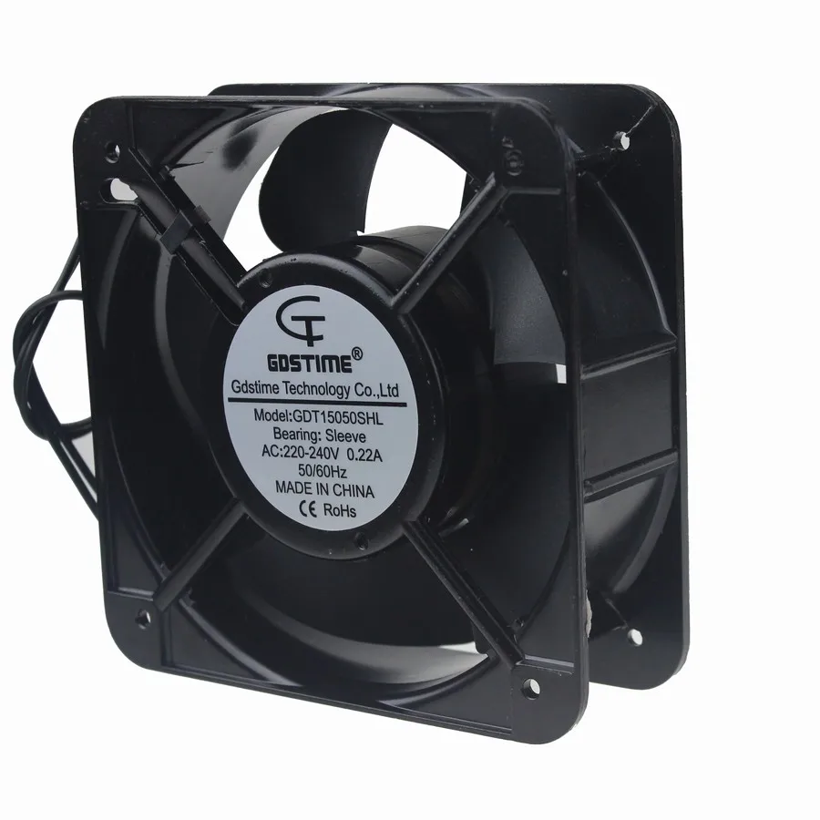 AC Cooling Fan 220V 240V 150mm x 150mm x 50mm 15050S Industrial Exhaust Fa