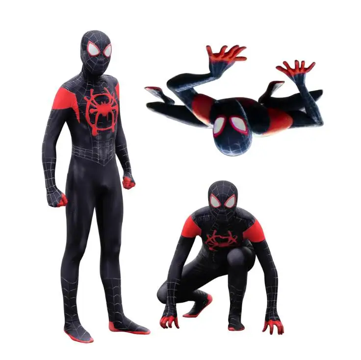 

Adult Men Kids Spider-Man Into the Spider-Verse Miles Morales Cosplay Costume Zentai Spiderman Pattern Bodysuit Suit Jumpsuits