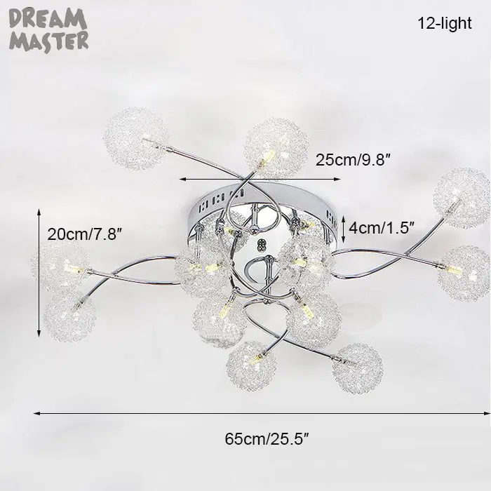 Современный Блестящий светодиодный Люстра светильник ing стеклянный потолочный светильник Lamparas De Techo подвесной светильник Lampen - Цвет абажура: 12-light