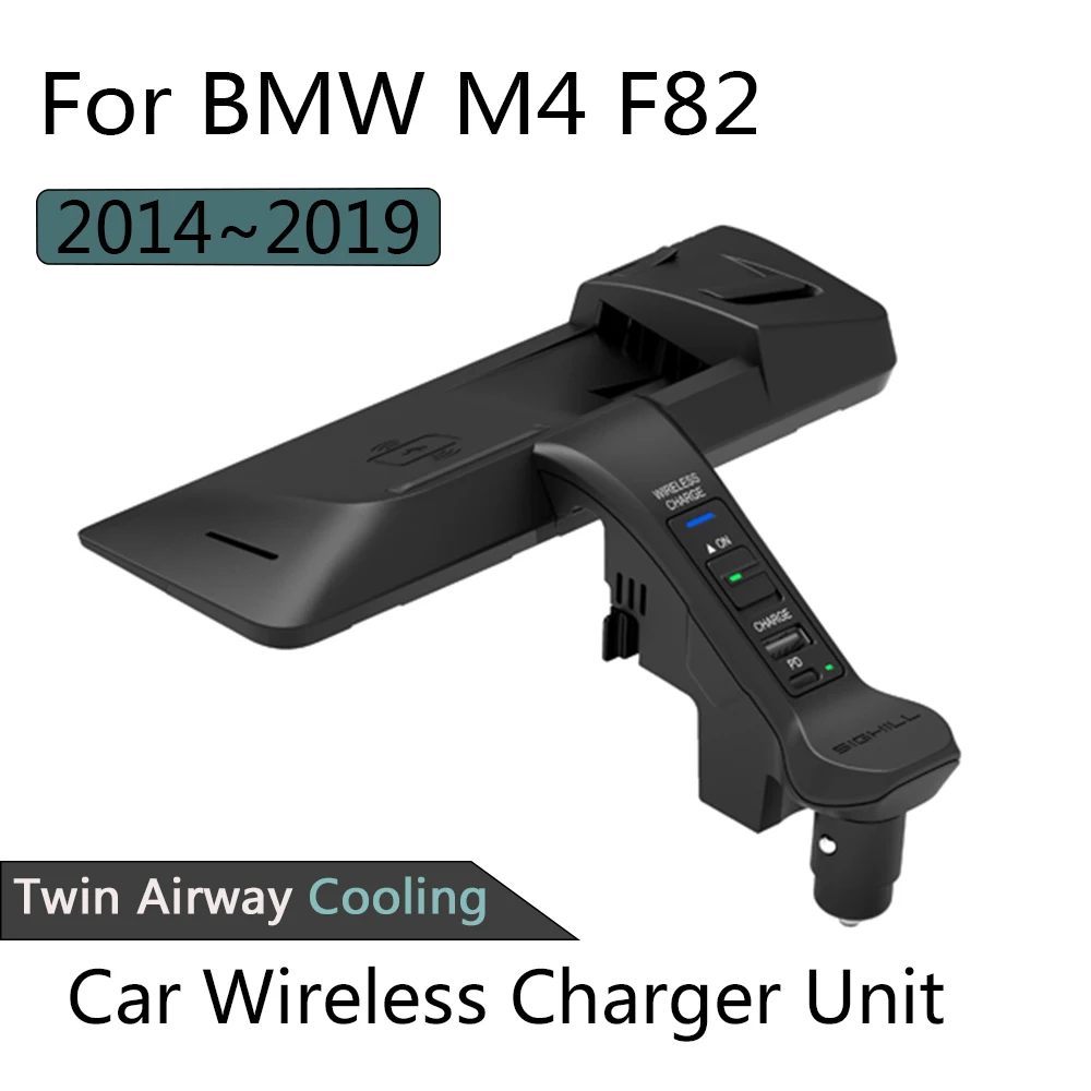 

10W Wireless Fast Charger For iphone Android Phone For BMW M4 F82 2014~2019 Car Charging Qi Plug and plag Accessories Fast