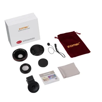 

Zomei Professional Universal 2-in-1 Clip-On HD Camera Lens Filter 0.6x Wide Angle 12.5x Macro Lens for iPhone Samsung Huawei