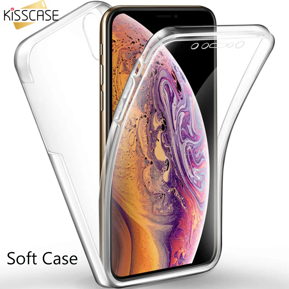 

KISSACSE Full Cover Protective Case For iPhone X 7 8 6 6s PLus Soft TPU Cover For iPhone 5 5s SE X XS SR 6 7 8 Plus Fundas Capa