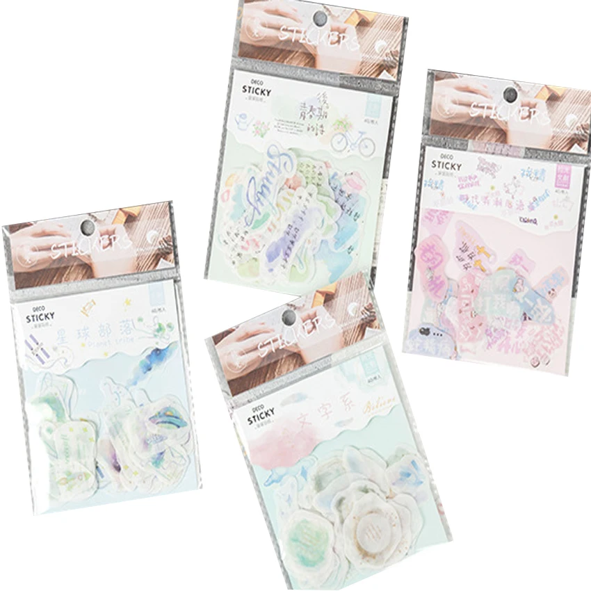 

20packs/lot Ext Series Creative Fresh And Paper Sticker Pack Four Selections Cute Fresh Little Sticker