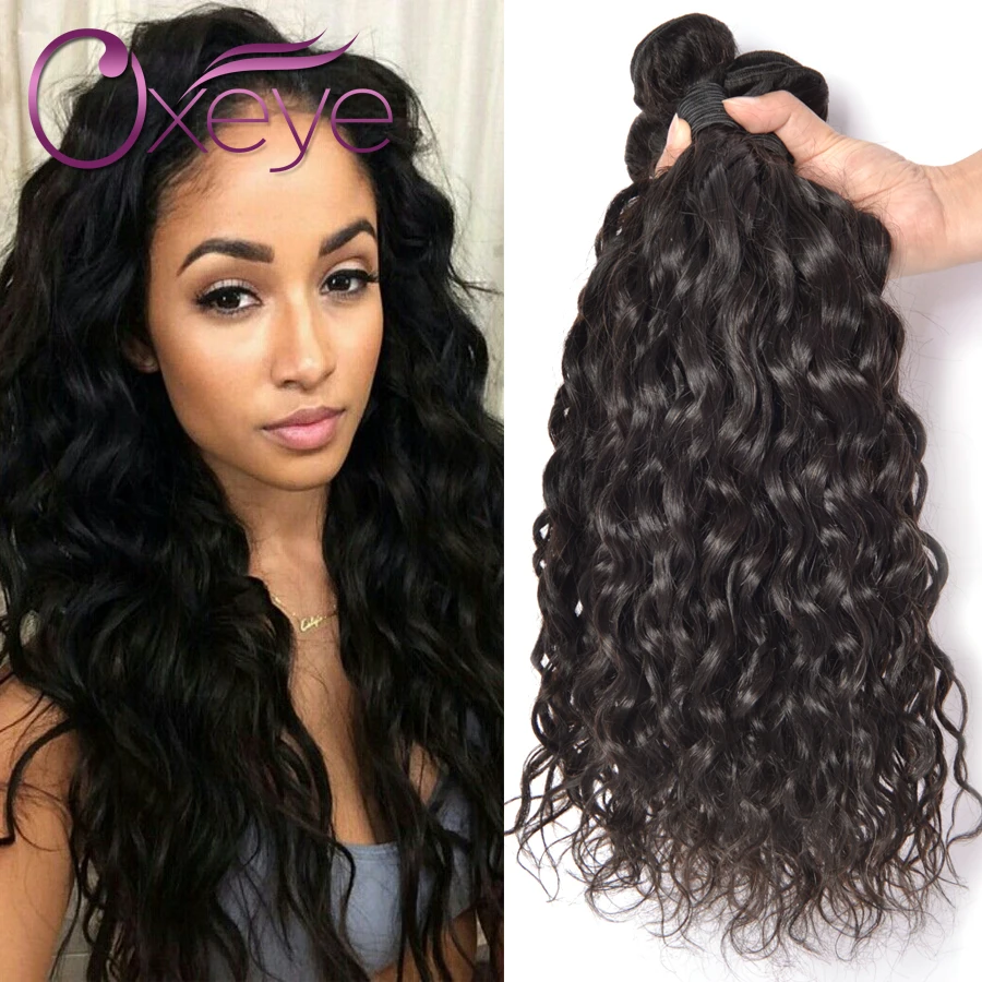 Oxeye Malaysian Curly Hair 4 Bundles Curly Weave Human Hair 7A