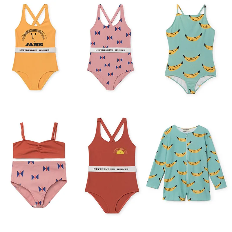 

2018 Summer Hot Sale Toddler Kids Swimwear Baby Boys Girls Bobo Choses Bikini Swimwear One-Piece Swimsuit Swimming Costumes