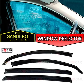 

Window deflectors for Renault Sandero 2007-2014 car window deflector wind guard vent sun rain visor cover car styling