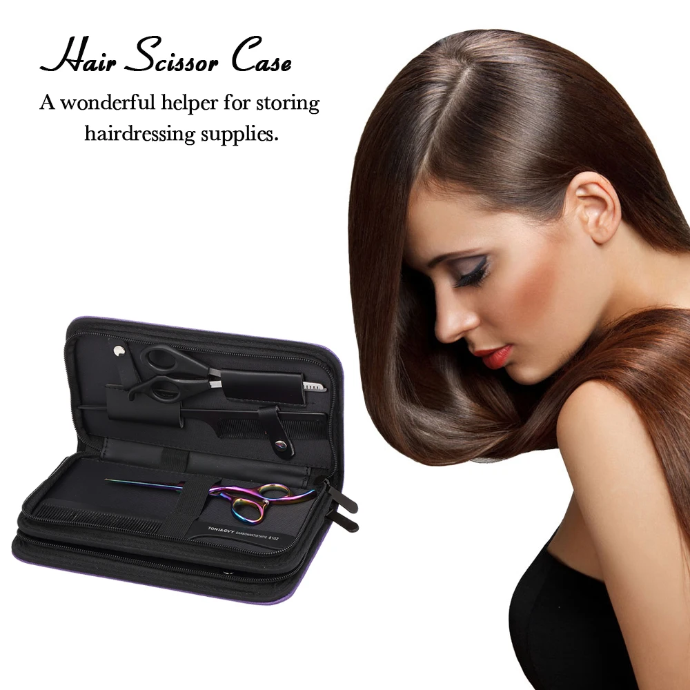 

Professional Hairdressing Scissors Case PU Material Hair Scissor Case Hairdressing Bag Waterproof Barber Salon Pouch Holder