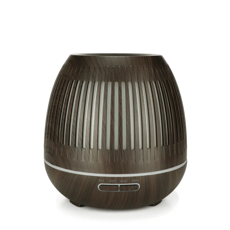 

400ml Ultrasonic Air Aroma Humidifier With 7 Color Changing LED Lamp Electric Wood Grain Essential Oil Aroma Diffuser