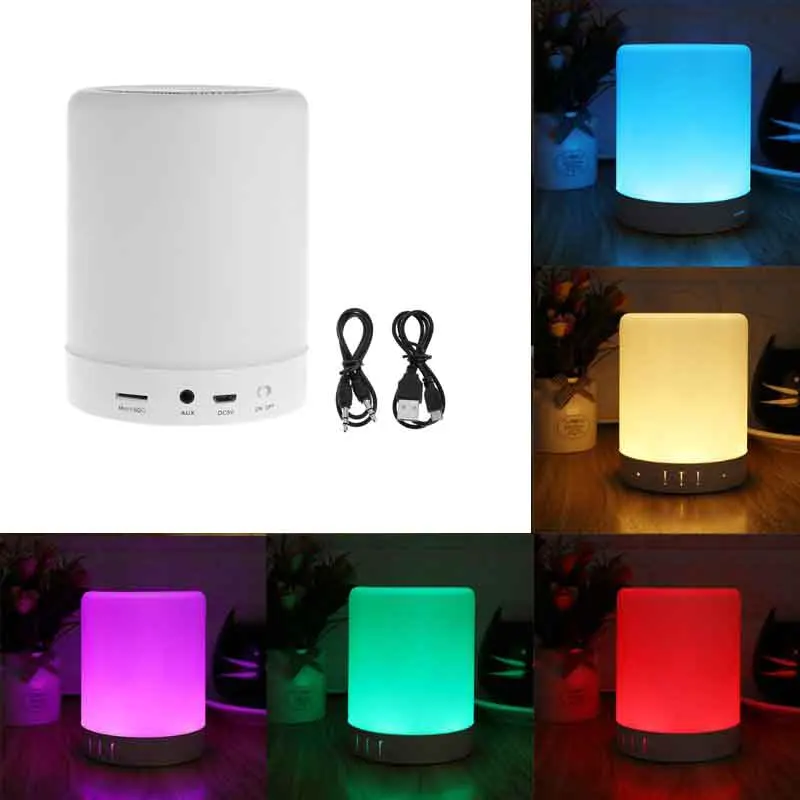 

Bluetooth Speaker Touch Lamp Magnetic Wireless LED Nightlight Built-in Mic Portable