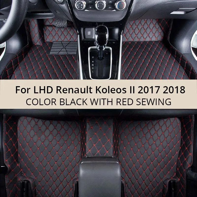 

For LHD Renault Koleos II 2018 2017 Car Floor Mats Custom Rugs Auto Interior PU Leather Foot Mat Pads Accessories Car-styling