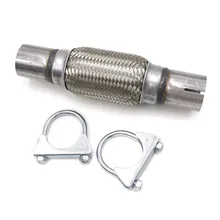 CNSPEED High quality 1 75 x6 x10 Car Exhaust Flex Pipe Bellows 201 Stainless Steel Double