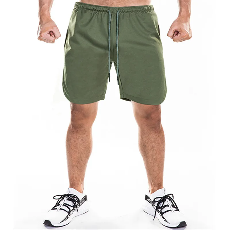 Мужские шорты для бодибилдинга, быстросохнущие пляжные шорты для бега, спортивные штаны, летние мужские спортивные штаны для фитнеса, тренировки, пляжные шорты, M-XXXL - Цвет: green