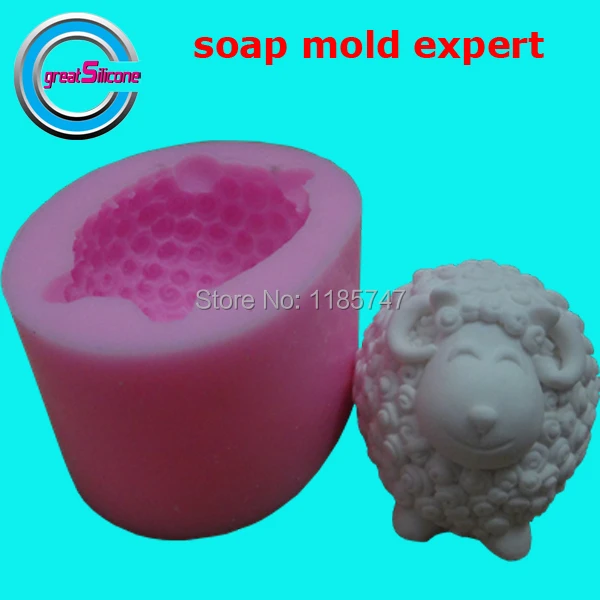 3D goat shape silicone soap mold animal silicone mold goat candle mold