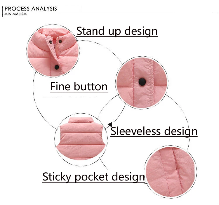 2 до 8 лет детский жилет для мальчиков однотонные зимние детские куртка без рукавов для девочек воротник-стойка одежда жилет верхняя одежда осень