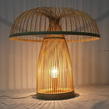 Бамбуковые персонализированные настольные лампы ручной работы креативная прикроватная тумбочка для спальни украшения для гардероба освещение ZA zb8