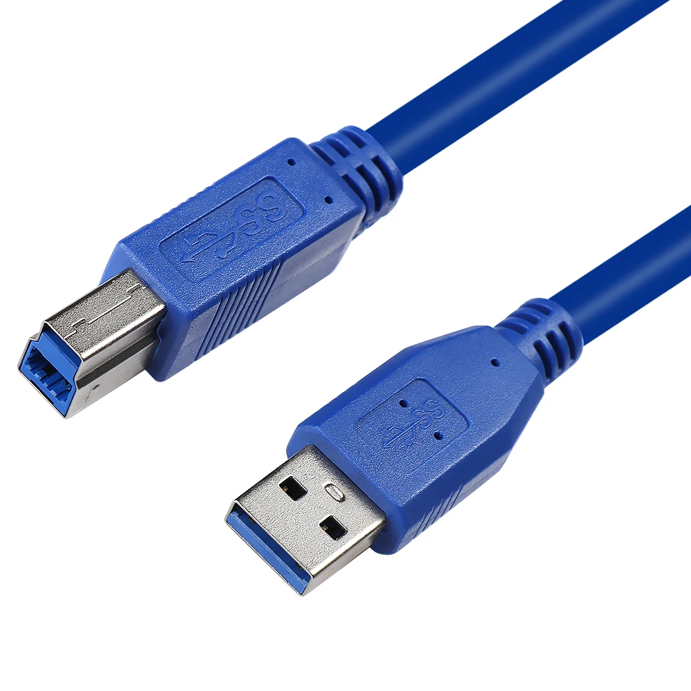 

USB 3.0 Printer Cable Type A Male To B Male Super Speed Sync Data Cord For HDD Digital Camera Webcam HP Canon Epson Printer