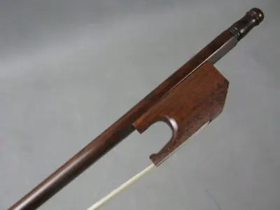 

Two Pieces baroque style Strong snake wood violin bow 4/4 and Snake wood frog white hair