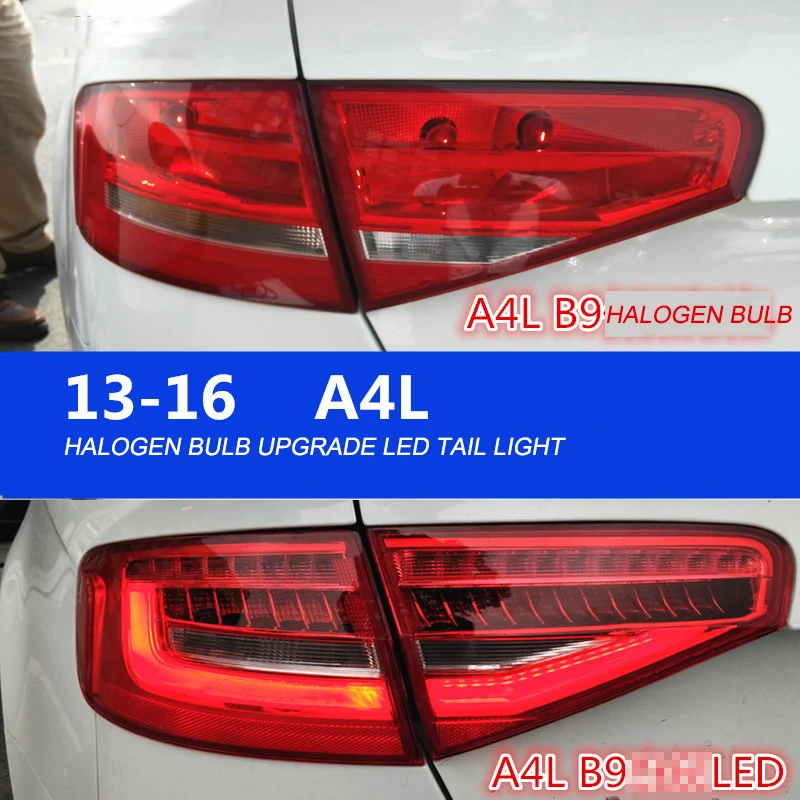 Автомобильный Стайлинг фонарь задние фонари чехол для Audi A4L B9 2013- светодиодный задний фонарь для Audi B9 задний фонарь задний багажная лампа крышка
