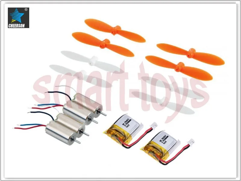 Cheerson CX-10 CX10A  RC Quadcopter Spare Part Accessories Kit(Battery+Propeller+Motor (7)