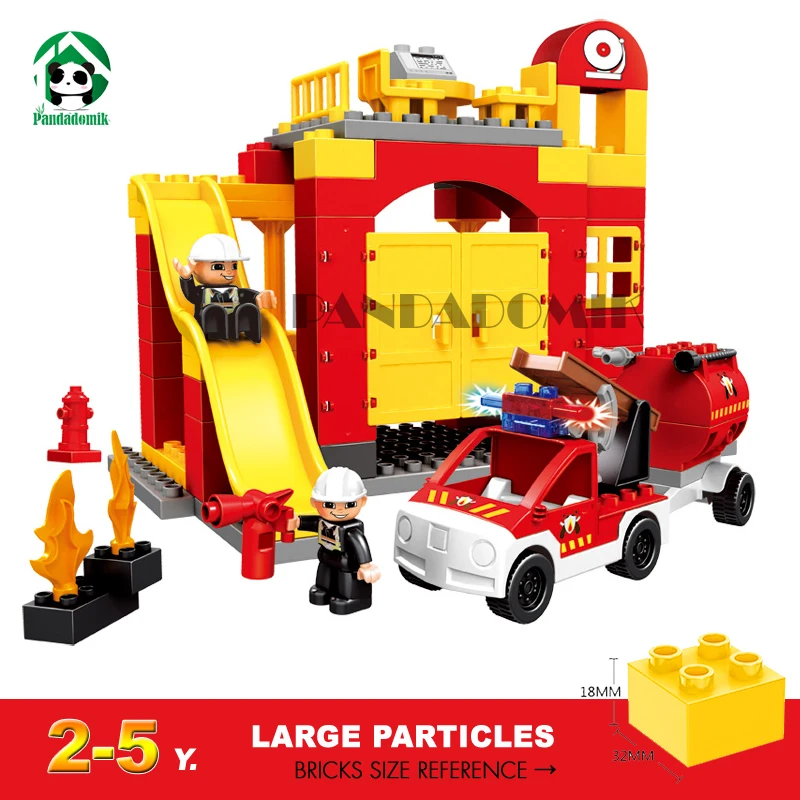 Large Fire Station Building Blocks Bricks Educational Toys Learning Education Baby 2-5 years Constructor set Toys for Children baby-building-blocks : image Large Fire Station Building Blocks Bricks Educational Toys Learning Education Baby 2-5 years Constructor set Toys for Children baby-building-blocks