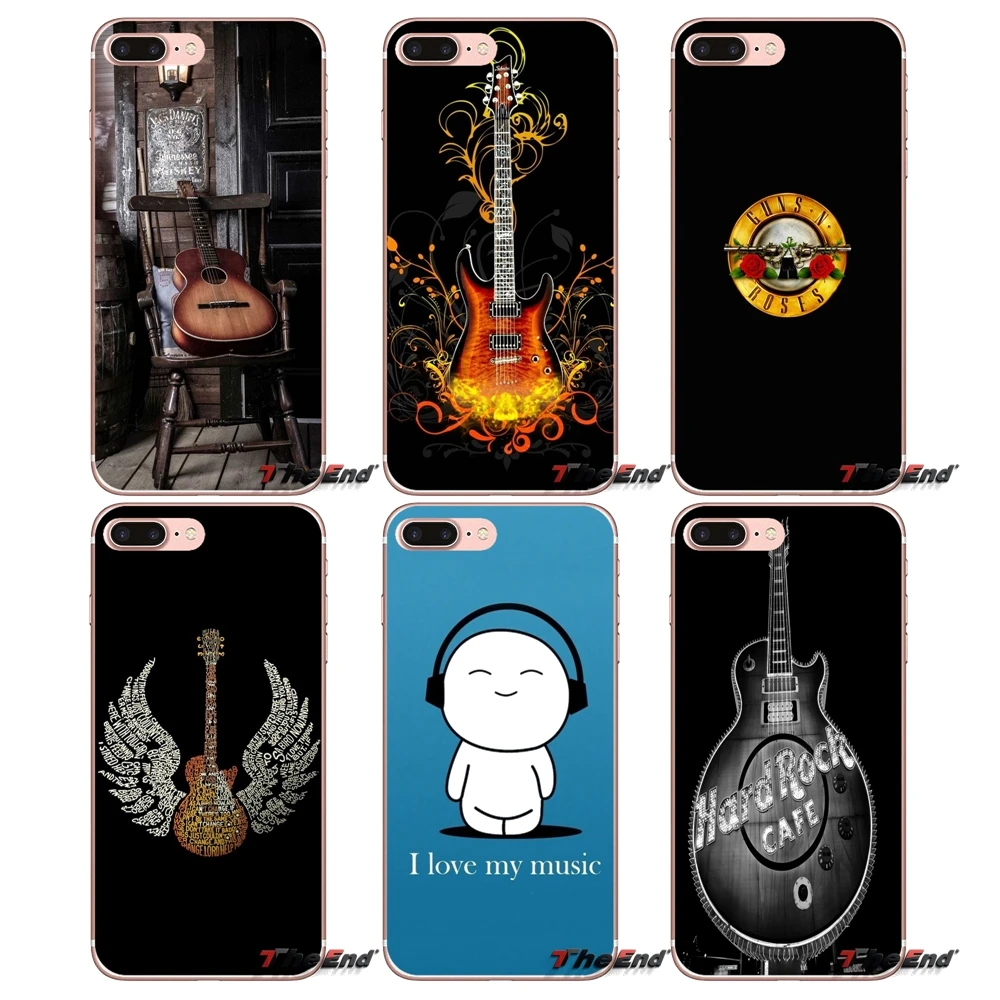 

guitar rock music Soft Silicone Thin Case For Xiaomi Redmi 4 3 3S Pro Mi3 Mi4 Mi4i Mi4C Mi5 Mi5S Mi Max Note 2 3 4 Cover Coque