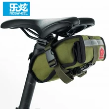 ROSWHEEL Canvas Cycling Bag Bike Bicycle Seat Saddle Rear Tail Tool Bag Green
