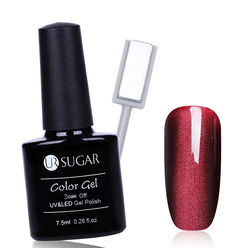 UR SUGAR UV Cat Eyes Gel Lacquer 3D DIY Magnetic Red Colors Gel Cat's Eye Nail Gel Polish Soak Off 7.5ml Nail Gel Lacquer