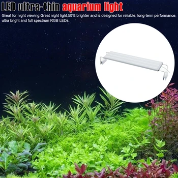 

Aquatic Plant Lighting 20-70CM Extensible Waterproof Clip-on Lamp Fish Tank Super Slim LED Aquarium Light