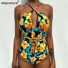 Принт сексуальный цельный купальник женский купальник бандажный Монокини Купальный костюм пляжная одежда плюс размер купальный костюм для женщин