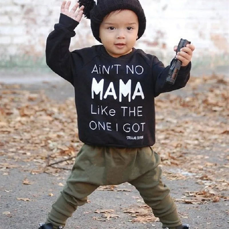 2018 New Spring Autumn 2pcs Baby Boy Clothes Long Sleeve Cotton T-shirt and Trousers Set Infant Toddler Clothing Kids Outfits |
