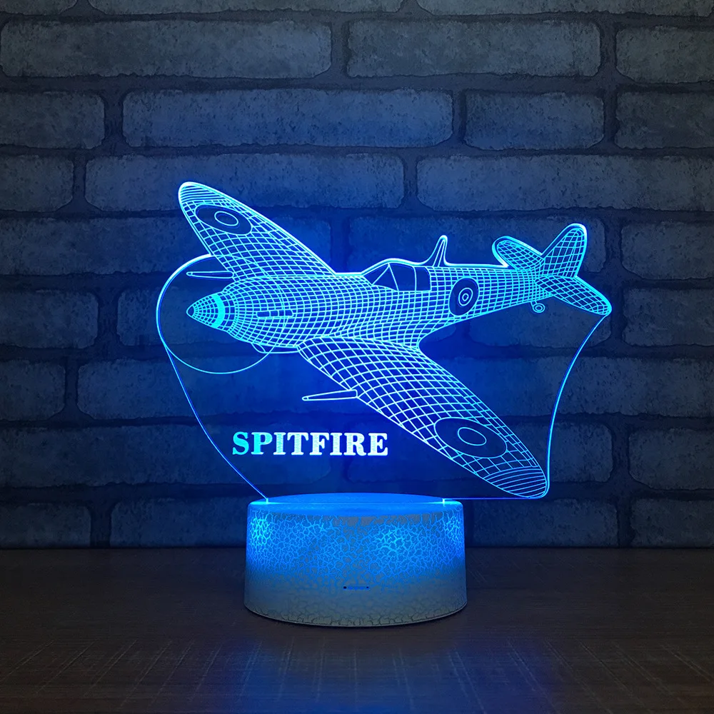 

Colorful Touch Multi-function Gifts 3d Lights Creative Table Lamps White base Lovely 7 color change 3D Lamp