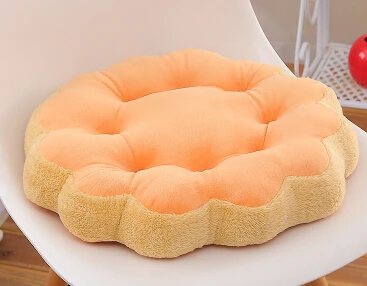 Банни коврик подушка цветок круг компьютерное кресло подушка 40 см круглый подарок игрушка плюшевая подушка - Цвет: orange flower
