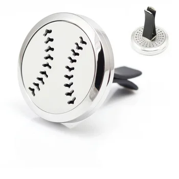 

30mm Stainless Steel Tennis Design Car Aroma Diffuser Pendant Locket Essential Oil Car Diffuser Pendant Locket Vent Clip