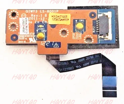 Power Media Button Board Для Lenovo Y580 Y480 Y485 Series QIWY3 LS 8001P|Материнские платы для ноутбуков| |