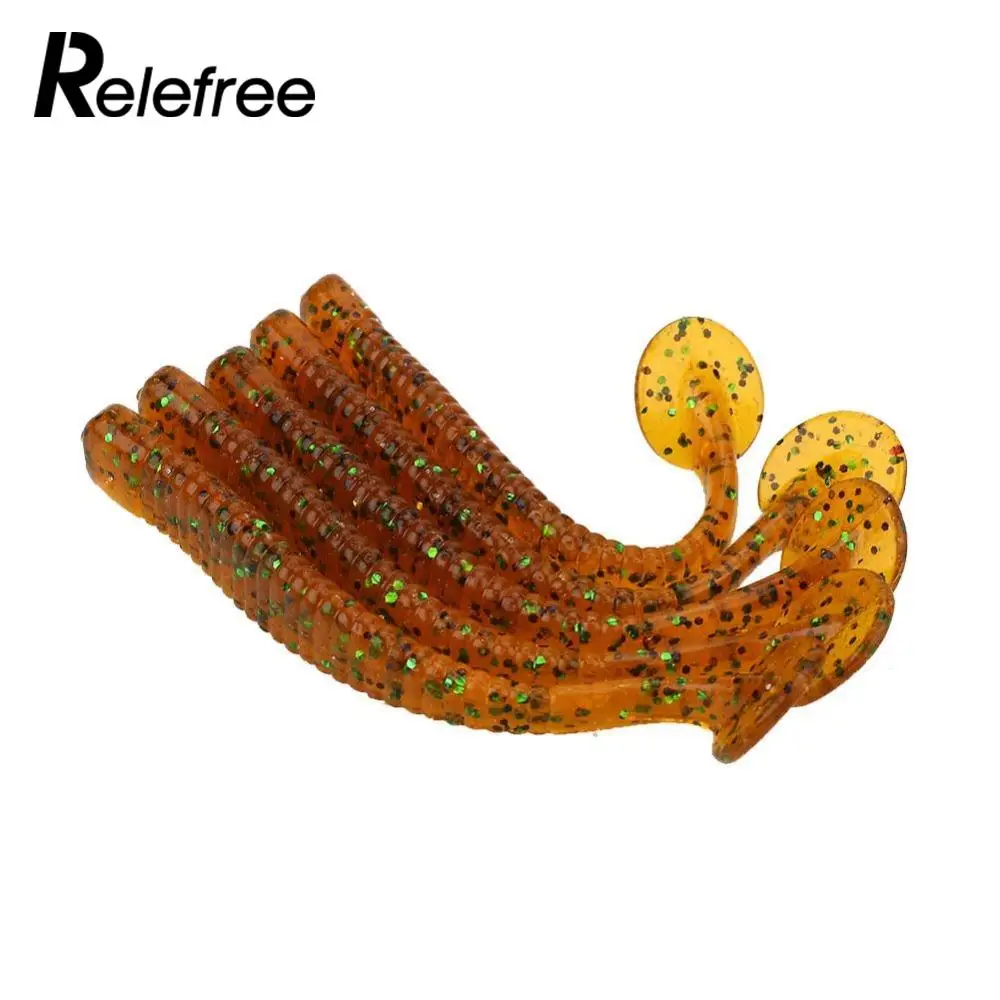 Buy Relefree 5pcs 15g Soft baits Swimbait Fishing Worm silicone bait Fishing