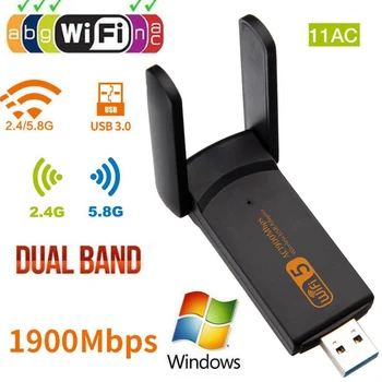 

Wireless USB WiFi Adapter 1900Mbps wi fi Dongle PC Network Card Dual Band wifi 5Ghz Adapter Lan USB Ethernet 11AC WiFI Receiver