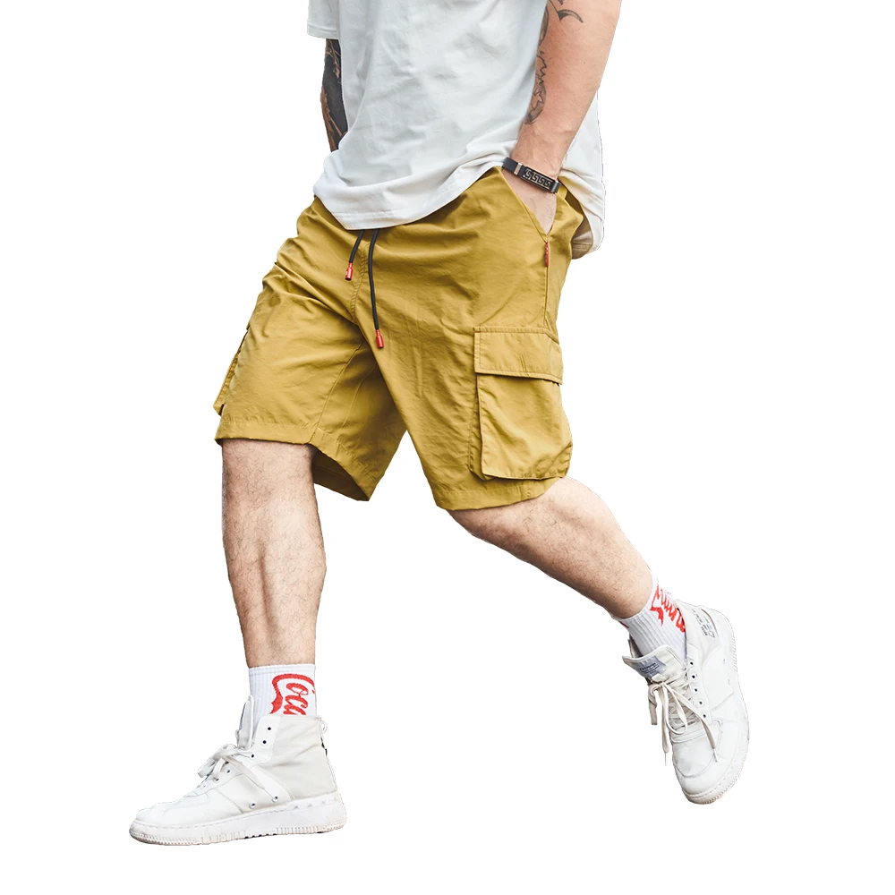 

New Summer Men Casual Shorts Man Brand New Board Shorts pants 2019 Solid Breathable Elastic Waist Fashion Men plus large size 48